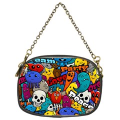 Graffiti Characters Seamless Pattern Chain Purse (one Side) by Nexatart