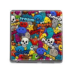 Graffiti Characters Seamless Pattern Memory Card Reader (square 5 Slot) by Nexatart