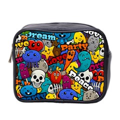 Graffiti Characters Seamless Pattern Mini Toiletries Bag (two Sides) by Nexatart