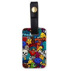 Graffiti Characters Seamless Pattern Luggage Tag (one Side) by Nexatart