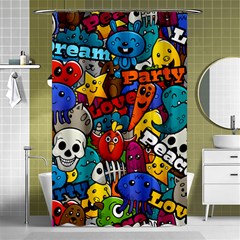 Graffiti Characters Seamless Pattern Shower Curtain 48  X 72  (small)  by Nexatart