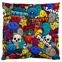 Graffiti Characters Seamless Pattern Standard Flano Cushion Case (two Sides) by Nexatart