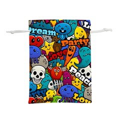 Graffiti Characters Seamless Pattern Lightweight Drawstring Pouch (s) by Nexatart