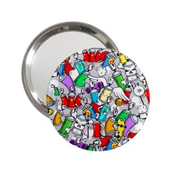 Graffiti Characters Seamless Pattern 2 25  Handbag Mirrors by Nexatart