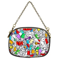 Graffiti Characters Seamless Pattern Chain Purse (one Side) by Nexatart