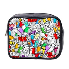 Graffiti Characters Seamless Pattern Mini Toiletries Bag (two Sides) by Nexatart