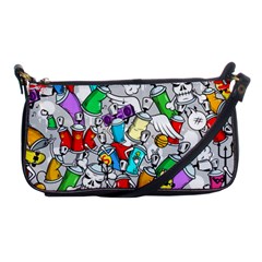 Graffiti Characters Seamless Pattern Shoulder Clutch Bag by Nexatart