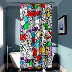 Graffiti Characters Seamless Pattern Shower Curtain 36  X 72  (stall)  by Nexatart