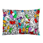 Graffiti Characters Seamless Pattern Pillow Case (Two Sides) Back