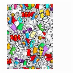 Graffiti Characters Seamless Pattern Small Garden Flag (two Sides) by Nexatart