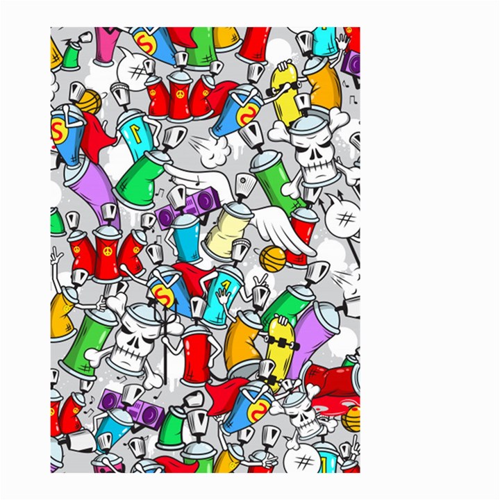 Graffiti Characters Seamless Pattern Small Garden Flag (Two Sides)