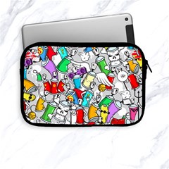 Graffiti Characters Seamless Pattern Apple Ipad Mini Zipper Cases by Nexatart