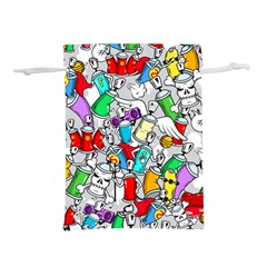 Graffiti Characters Seamless Pattern Lightweight Drawstring Pouch (s) by Nexatart