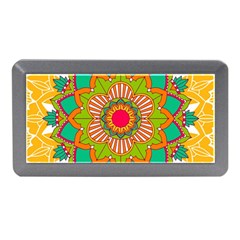 Mandala Patterns Yellow Memory Card Reader (mini) by Nexatart