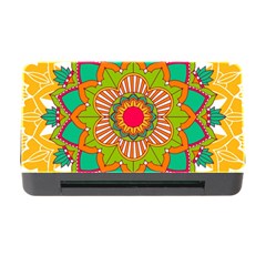 Mandala Patterns Yellow Memory Card Reader With Cf by Nexatart