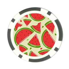 Cute Watermelon Seamless Pattern Poker Chip Card Guard (10 Pack) by Nexatart