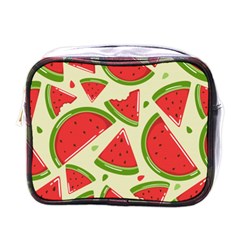 Cute Watermelon Seamless Pattern Mini Toiletries Bag (one Side) by Nexatart