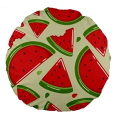 Cute Watermelon Seamless Pattern Large 18  Premium Round Cushions