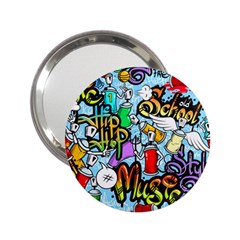 Graffiti Characters Seamless Patternm 2 25  Handbag Mirrors by Nexatart