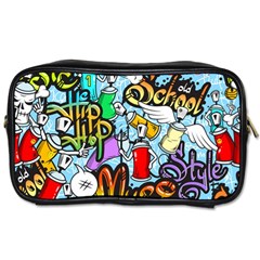 Graffiti Characters Seamless Patternm Toiletries Bag (two Sides) by Nexatart