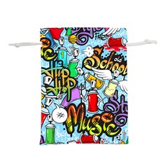 Graffiti Characters Seamless Patternm Lightweight Drawstring Pouch (s) by Nexatart