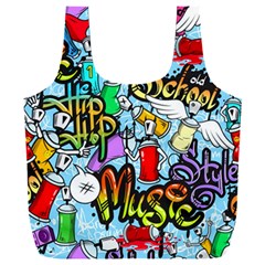 Graffiti Characters Seamless Patternm Full Print Recycle Bag (xxl)