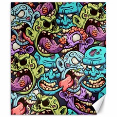 Zombie Heads Pattern Canvas 20  X 24  by Nexatart