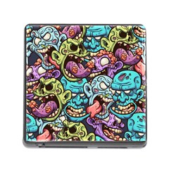 Zombie Heads Pattern Memory Card Reader (square 5 Slot) by Nexatart