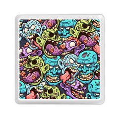 Zombie Heads Pattern Memory Card Reader (square) by Nexatart