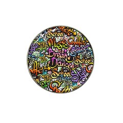 Graffiti Word Seamless Pattern Hat Clip Ball Marker (4 Pack) by Nexatart