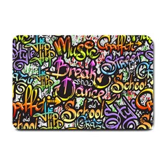 Graffiti Word Seamless Pattern Small Doormat  by Nexatart