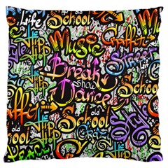 Graffiti Word Seamless Pattern Large Cushion Case (one Side) by Nexatart