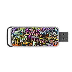 Graffiti Word Seamless Pattern Portable Usb Flash (one Side) by Nexatart