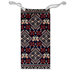 Ukrainian Folk Seamless Pattern Ornament Jewelry Bag by Nexatart