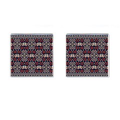 Ukrainian Folk Seamless Pattern Ornament Cufflinks (square) by Nexatart