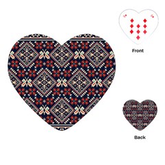 Ukrainian Folk Seamless Pattern Ornament Playing Cards Single Design (heart) by Nexatart