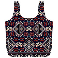 Ukrainian Folk Seamless Pattern Ornament Full Print Recycle Bag (xl) by Nexatart