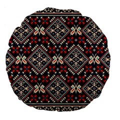 Ukrainian Folk Seamless Pattern Ornament Large 18  Premium Flano Round Cushions