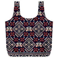 Ukrainian Folk Seamless Pattern Ornament Full Print Recycle Bag (xxl)