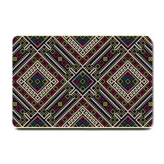 Zentangle Style Geometric Ornament Pattern Small Doormat  by Nexatart