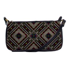 Zentangle Style Geometric Ornament Pattern Shoulder Clutch Bag by Nexatart