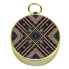 Zentangle Style Geometric Ornament Pattern Gold Compasses by Nexatart