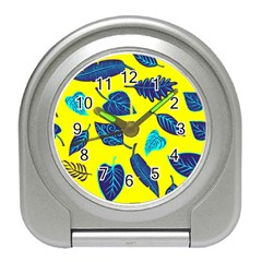 Leaves Pattern Picture Detail Travel Alarm Clock