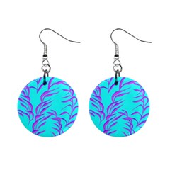 Branches Leaves Colors Summer Mini Button Earrings by Nexatart