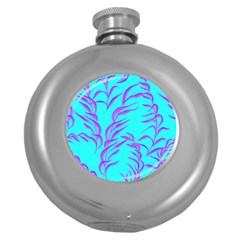 Branches Leaves Colors Summer Round Hip Flask (5 Oz) by Nexatart