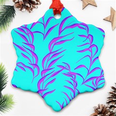 Branches Leaves Colors Summer Snowflake Ornament (two Sides)