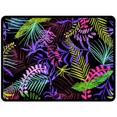 Leaves Nature Design Plant Fleece Blanket (Large) 