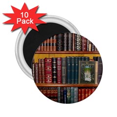 Books Library Bookshelf Bookshop 2 25  Magnets (10 Pack)  by Nexatart