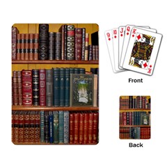 Books Library Bookshelf Bookshop Playing Cards Single Design (rectangle) by Nexatart