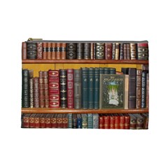 Books Library Bookshelf Bookshop Cosmetic Bag (large) by Nexatart